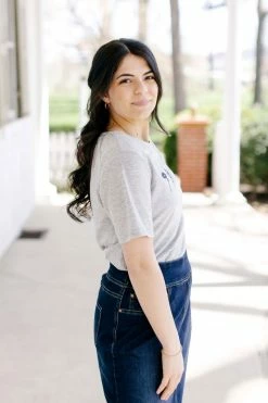 Tea N Rose 'Sari' Botanical Embroidered Tee Summer Collection