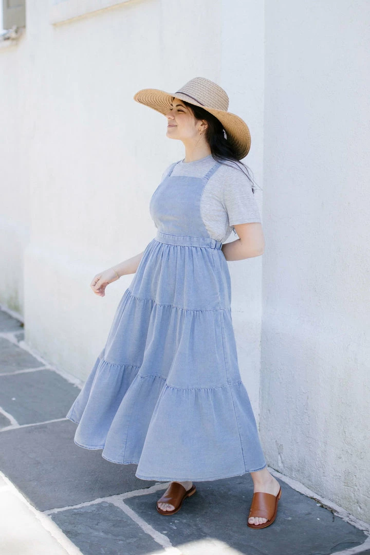 Polagram 'Asher' Overall Dress In Denim FINAL SALE Dresses 1 Polagram 'Asher' Overall Dress In Denim FINAL SALE Dresses