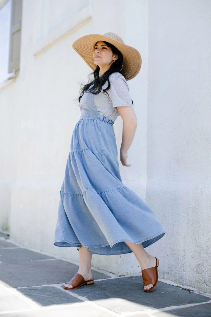 Polagram 'Asher' Overall Dress In Denim FINAL SALE Dresses 2 Polagram 'Asher' Overall Dress In Denim FINAL SALE Dresses