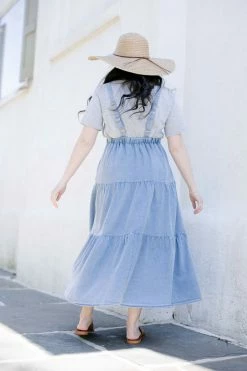 Polagram 'Asher' Overall Dress In Denim FINAL SALE Dresses 8 Polagram 'Asher' Overall Dress In Denim FINAL SALE Dresses