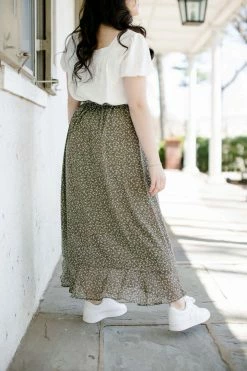 Mikarose 'Vivian' Button Down Printed Midi Skirt In Ivy Green 11 Mikarose 'Vivian' Button Down Printed Midi Skirt In Ivy Green