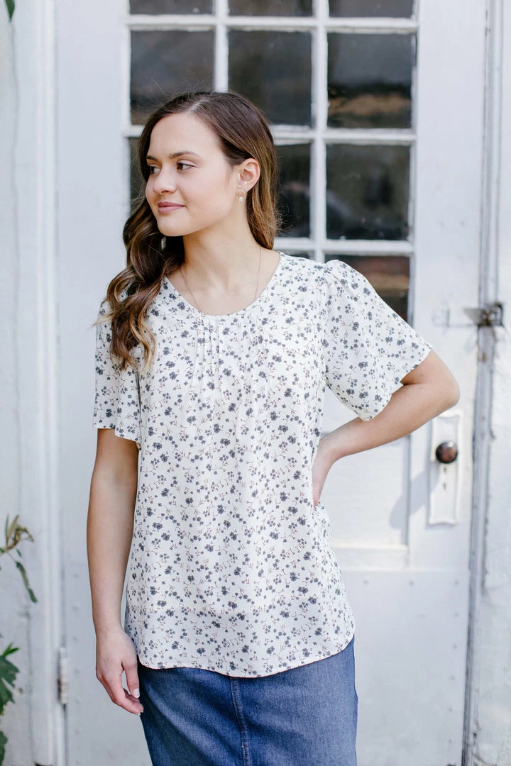 The Main Street Exchange 'Aimee' Pintuck Flutter Sleeve Top Exclusive Designs 2 The Main Street Exchange 'Aimee' Pintuck Flutter Sleeve Top Exclusive Designs