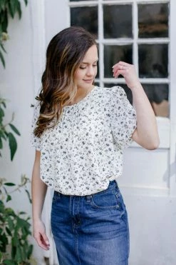 The Main Street Exchange 'Aimee' Pintuck Flutter Sleeve Top Exclusive Designs 23 The Main Street Exchange 'Aimee' Pintuck Flutter Sleeve Top Exclusive Designs