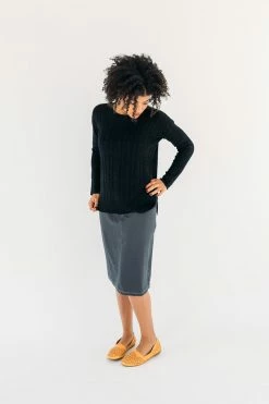 The Main Street Exchange 'Piper' Knee Length Knit Denim Skirt Exclusive Designs 38 The Main Street Exchange 'Piper' Knee Length Knit Denim Skirt Exclusive Designs