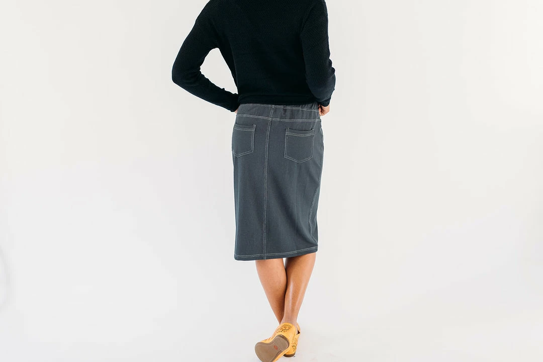 The Main Street Exchange 'Piper' Knee Length Knit Denim Skirt Exclusive Designs 20 The Main Street Exchange 'Piper' Knee Length Knit Denim Skirt Exclusive Designs