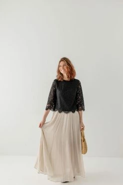 Wishlist Skirts 'Stella' Maxi Skirt In Champagne