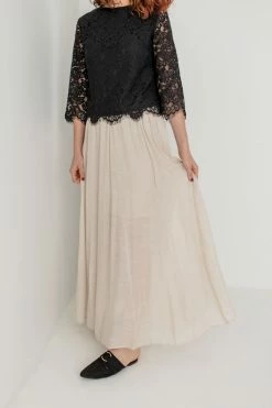 Wishlist Skirts 'Stella' Maxi Skirt In Champagne 9 Wishlist Skirts 'Stella' Maxi Skirt In Champagne