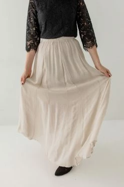 Wishlist Skirts 'Stella' Maxi Skirt In Champagne