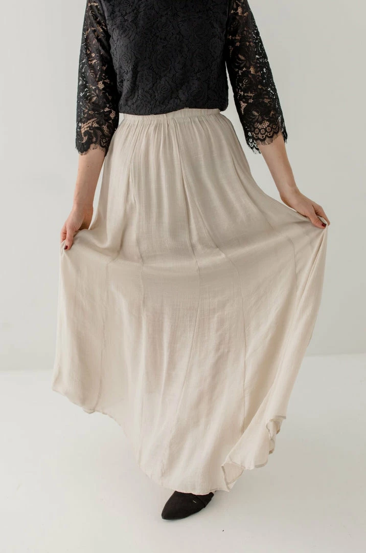 Wishlist Skirts 'Stella' Maxi Skirt In Champagne 1 Wishlist Skirts 'Stella' Maxi Skirt In Champagne