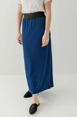 The Main Street Exchange 'Claire' Skirt In Indigo Blue Exclusive Designs