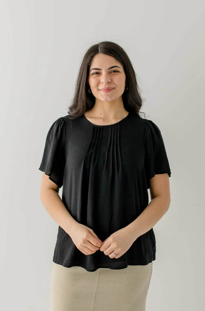 The Main Street Exchange 'Aimee' Pintuck Flutter Sleeve Top Exclusive Designs 7 The Main Street Exchange 'Aimee' Pintuck Flutter Sleeve Top Exclusive Designs