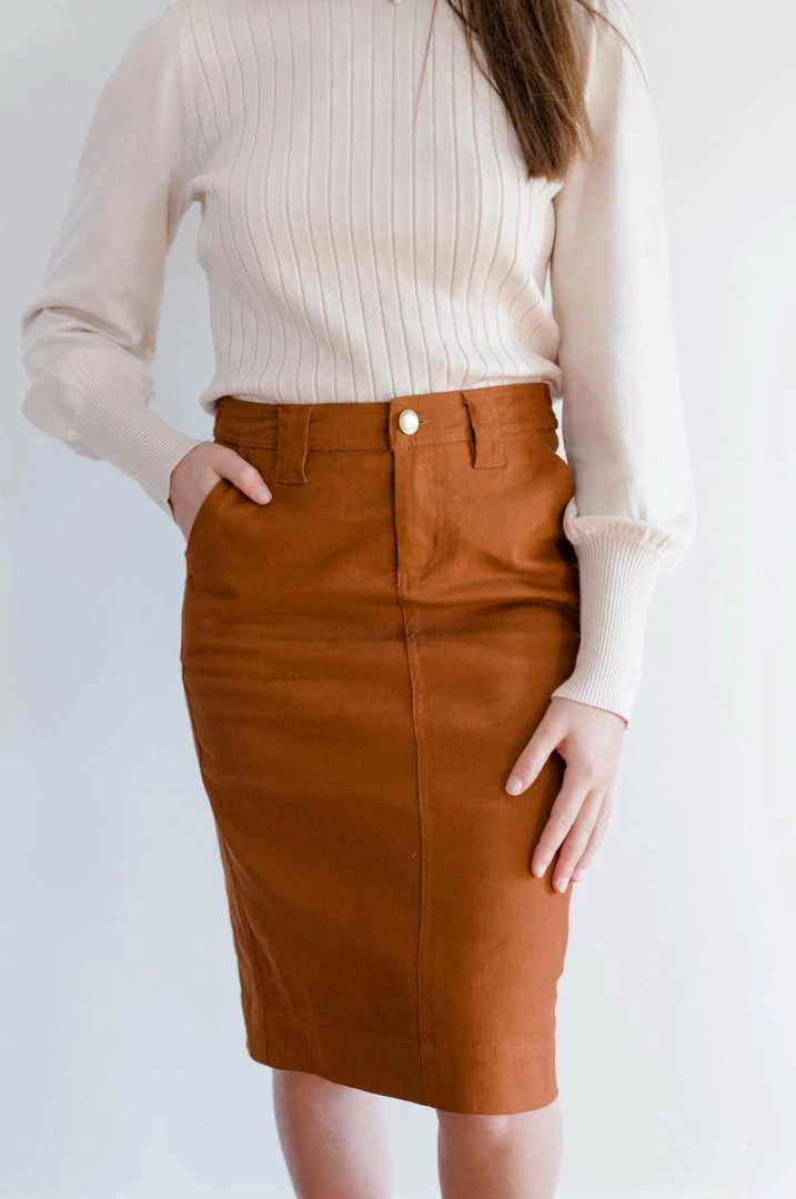 The Main Street Exchange 'Adrian' Classic Denim Midi Skirt 15 The Main Street Exchange 'Adrian' Classic Denim Midi Skirt