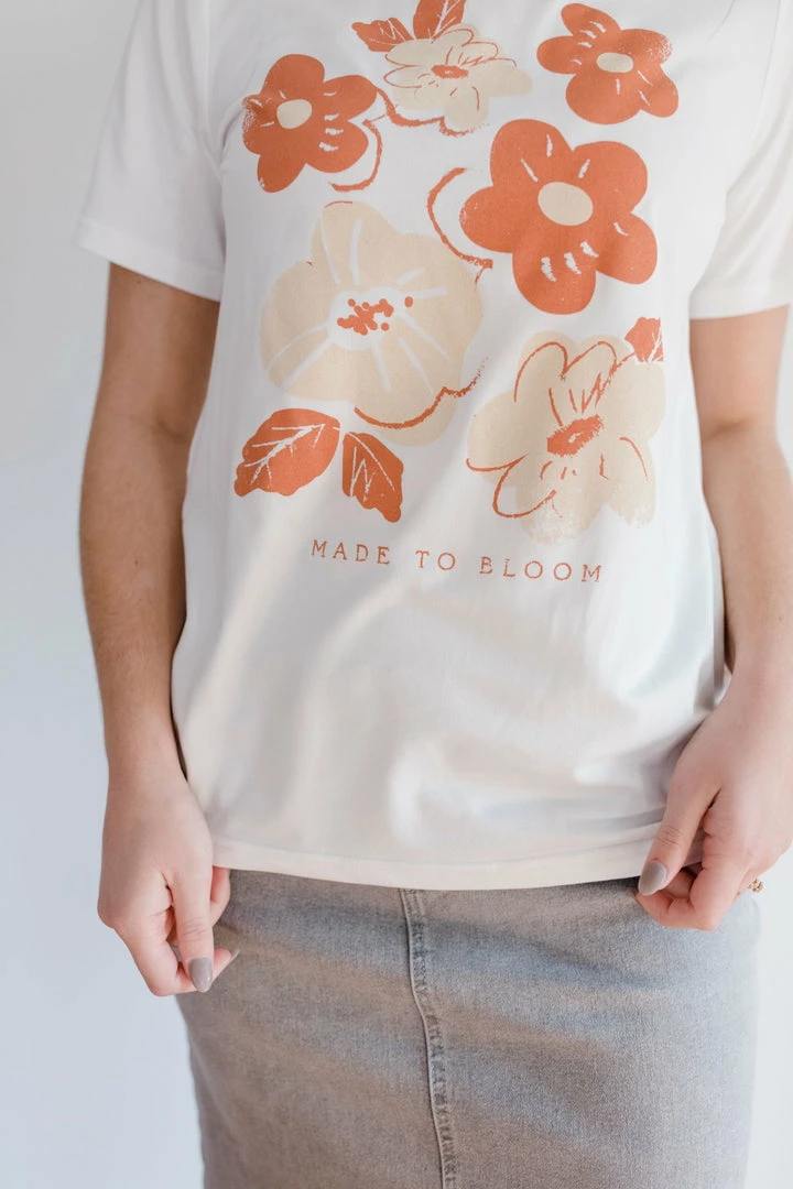 Polagram 'Made To Bloom' Graphic Tee In Ivory FINAL SALE 3 Polagram 'Made To Bloom' Graphic Tee In Ivory FINAL SALE