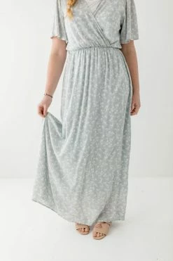 Tea N Rose 'Hyacinth' Floral Maxi Dress In Powder Blue FINAL SALE Dresses