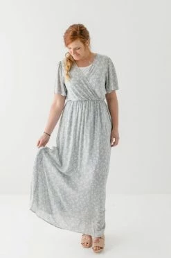 Tea N Rose 'Hyacinth' Floral Maxi Dress In Powder Blue FINAL SALE Dresses