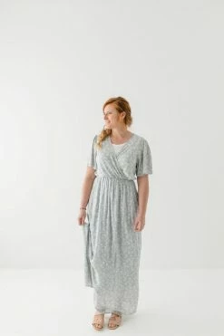 Tea N Rose 'Hyacinth' Floral Maxi Dress In Powder Blue FINAL SALE Dresses