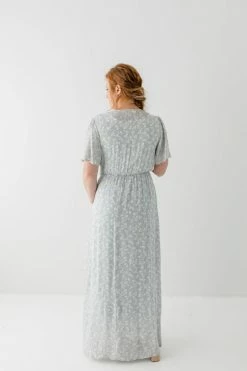 Tea N Rose 'Hyacinth' Floral Maxi Dress In Powder Blue FINAL SALE Dresses