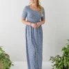 Mikarose 'Lydia' Ditsy Floral Maxi Dress In Cornflower Blue FINAL SALE Dresses