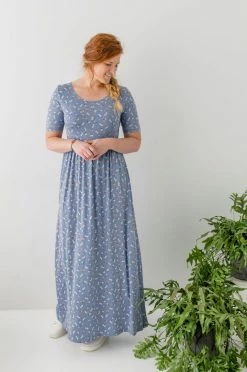 Mikarose 'Lydia' Ditsy Floral Maxi Dress In Cornflower Blue FINAL SALE Dresses