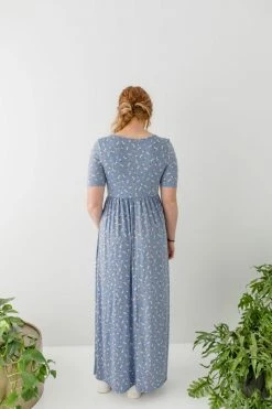 Mikarose 'Lydia' Ditsy Floral Maxi Dress In Cornflower Blue FINAL SALE Dresses 9 Mikarose 'Lydia' Ditsy Floral Maxi Dress In Cornflower Blue FINAL SALE Dresses