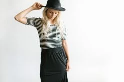 The Main Street Exchange 'Claire' Skirt In Black