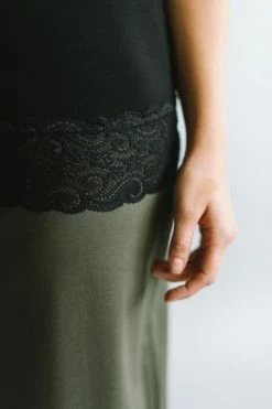 The Main Street Exchange Modest Lace Trimmed Layering Tank Top Exclusive Designs