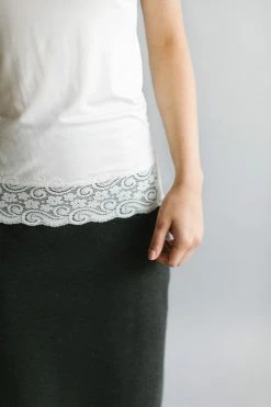 The Main Street Exchange Modest Lace Trimmed Layering Tank Top Exclusive Designs