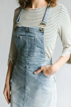 The Main Street Exchange Exclusive Designs 'Emerson' Light Denim Skirt Overalls 27 The Main Street Exchange Exclusive Designs 'Emerson' Light Denim Skirt Overalls