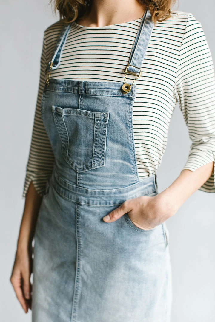 The Main Street Exchange Exclusive Designs 'Emerson' Light Denim Skirt Overalls 14 The Main Street Exchange Exclusive Designs 'Emerson' Light Denim Skirt Overalls