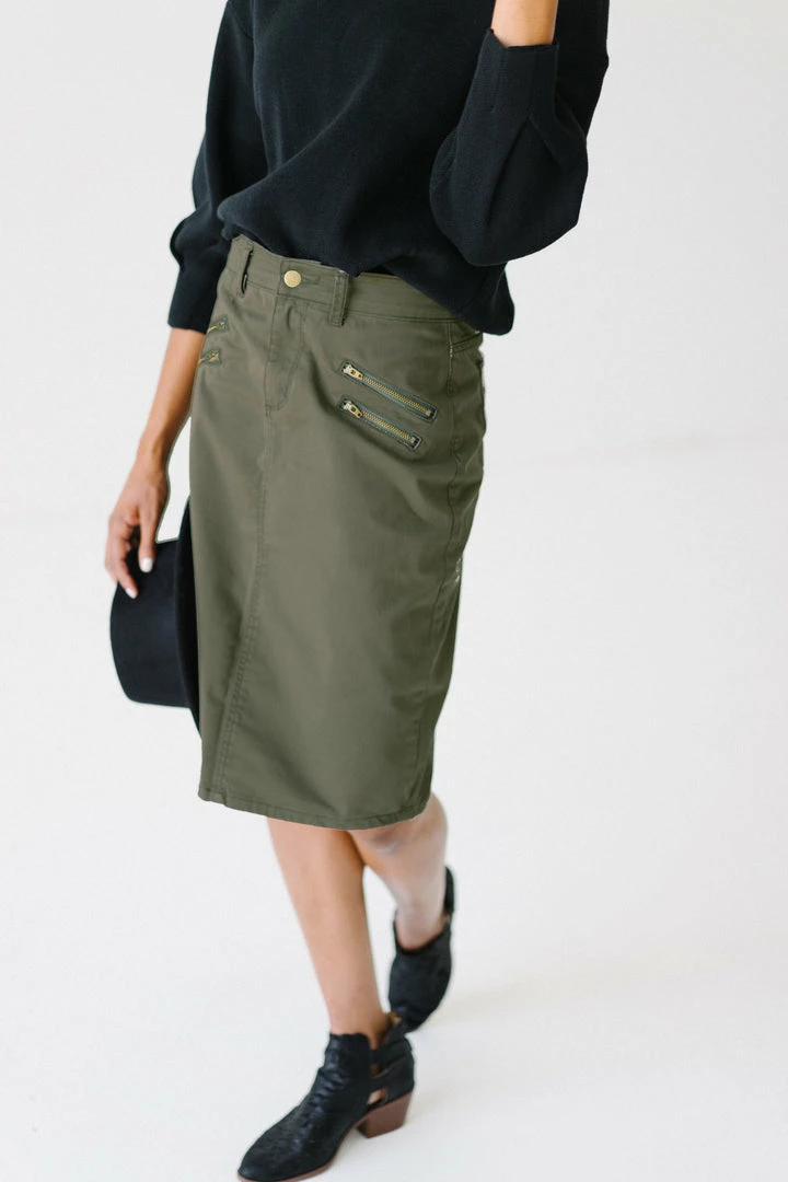 The Main Street Exchange 'Willow' Olive Skirt FINAL SALE Exclusive Designs 8 The Main Street Exchange 'Willow' Olive Skirt FINAL SALE Exclusive Designs