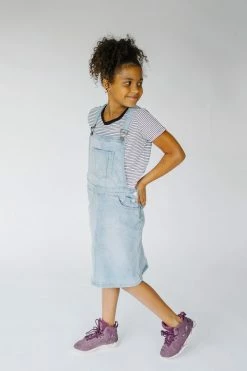 The Main Street Exchange 'Emerson' Girl Light Denim Skirt Overalls
