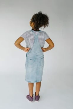 The Main Street Exchange 'Emerson' Girl Light Denim Skirt Overalls