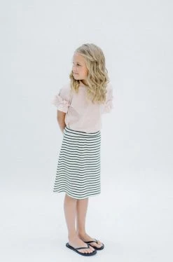 THE MAIN STREET EXCHANGE 'Zoey' Girl Skort In Cream/Black Stripe 9 THE MAIN STREET EXCHANGE 'Zoey' Girl Skort In Cream/Black Stripe