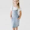 The Main Street Exchange 'Emerson' Girl Light Denim Skirt Overalls