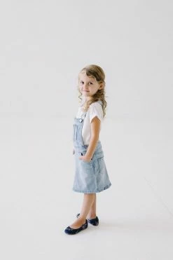 The Main Street Exchange 'Emerson' Girl Light Denim Skirt Overalls