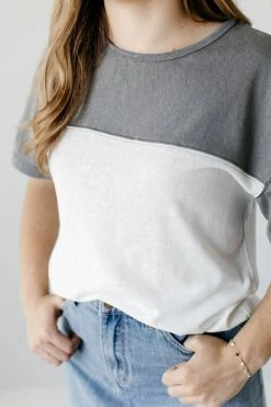 The Main Street Exchange 'Brynn' Color Block Tee FINAL SALE Exclusive Designs