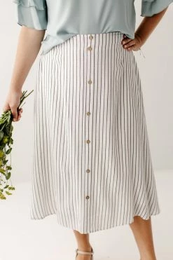 The Main Street Exchange 'Cherie' Circle Skirt In Ivory Pinstripe FINAL SALE 23 The Main Street Exchange 'Cherie' Circle Skirt In Ivory Pinstripe FINAL SALE