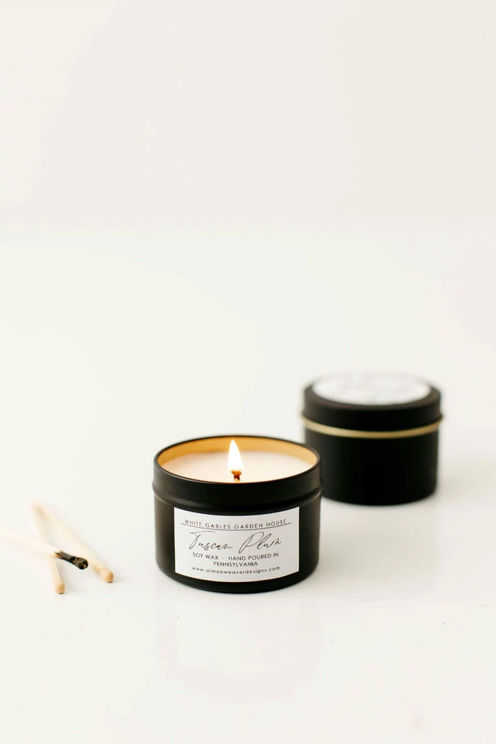 Aimee Weaver Candles Garden House Candle Tin- Tuscan Plum 1 Aimee Weaver Candles Garden House Candle Tin- Tuscan Plum