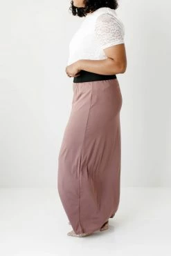 The Main Street Exchange Exclusive Designs 'Claire' Skirt In Smokey Plum FINAL SALE
