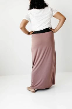 The Main Street Exchange Exclusive Designs 'Claire' Skirt In Smokey Plum FINAL SALE