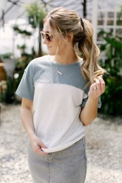 The Main Street Exchange 'Brynn' Color Block Tee FINAL SALE Exclusive Designs