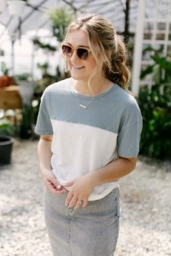 The Main Street Exchange 'Brynn' Color Block Tee FINAL SALE Exclusive Designs