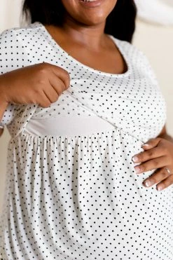 Hello Miz Tops/Cardigans 'Natalia' Polka Dot Nursing Friendly Top FINAL SALE