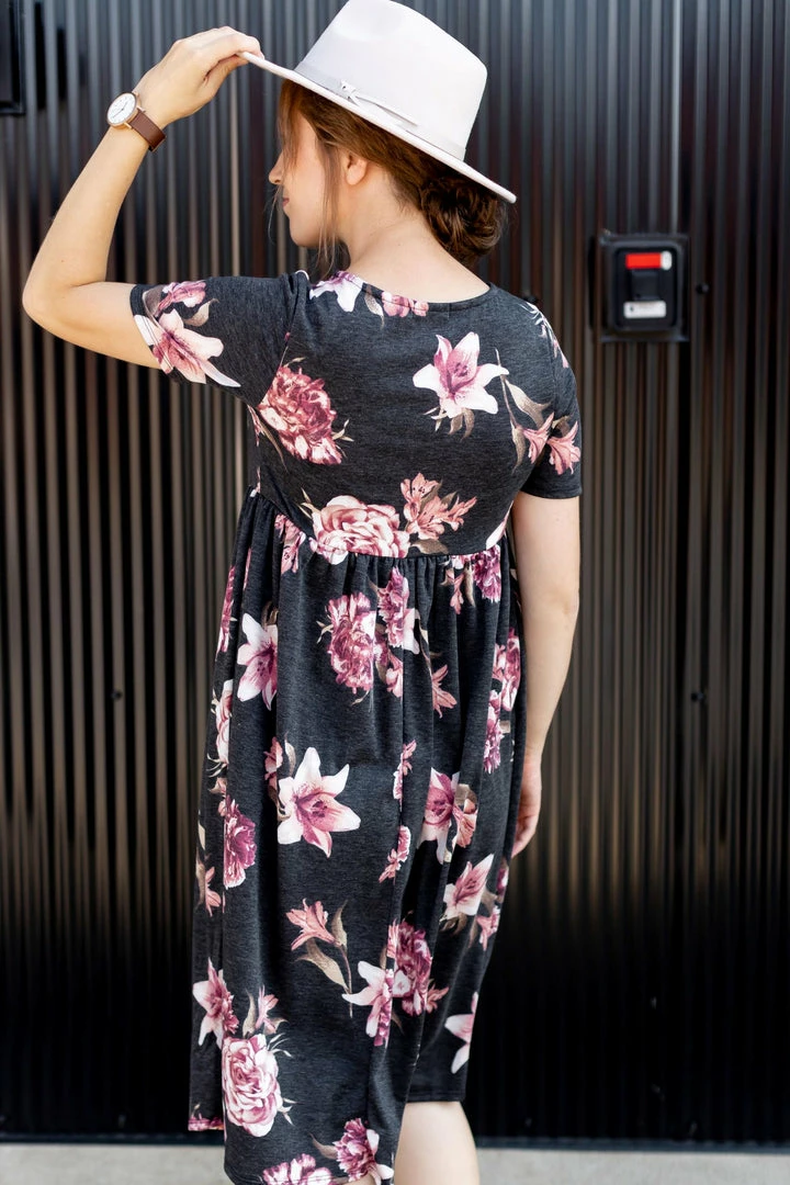 RK Apparel 'Amber' Babydoll Maternity Midi Dress FINAL SALE Dresses 4 RK Apparel 'Amber' Babydoll Maternity Midi Dress FINAL SALE Dresses