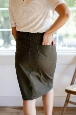 The Main Street Exchange 'Willow' Olive Skirt FINAL SALE Exclusive Designs 13 The Main Street Exchange 'Willow' Olive Skirt FINAL SALE Exclusive Designs