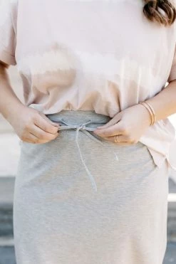 The Main Street Exchange 'Olivia' Skirt In Heather Grey