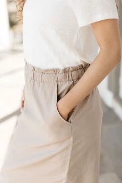 The Main Street Exchange Exclusive Designs 'Adele' Skirt In Khaki