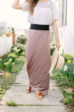 The Main Street Exchange Exclusive Designs 'Claire' Skirt In Smokey Plum FINAL SALE