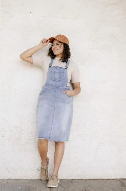 The Main Street Exchange Exclusive Designs 'Emerson' Light Denim Skirt Overalls 16 The Main Street Exchange Exclusive Designs 'Emerson' Light Denim Skirt Overalls