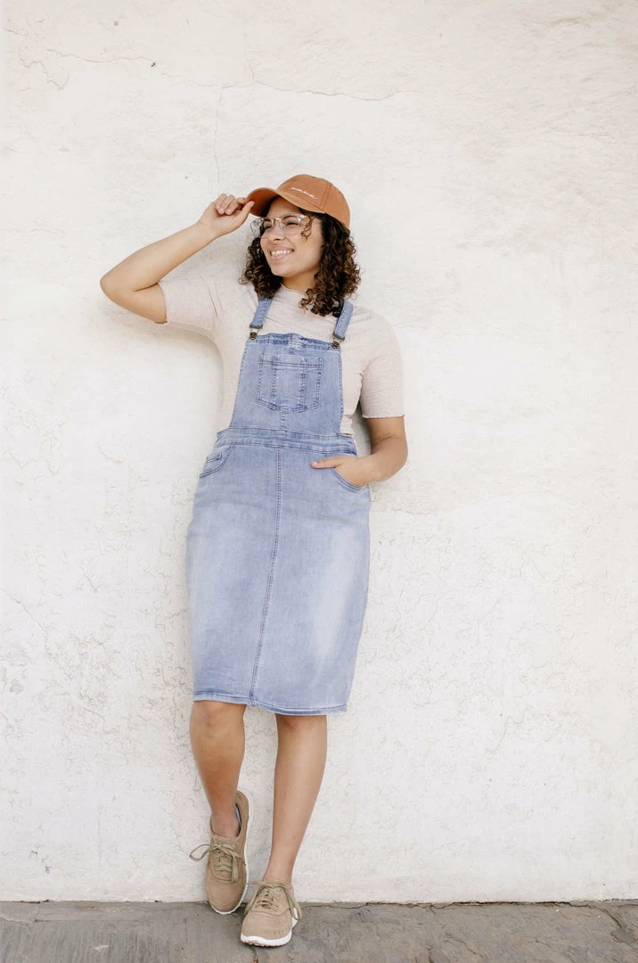 The Main Street Exchange Exclusive Designs 'Emerson' Light Denim Skirt Overalls 3 The Main Street Exchange Exclusive Designs 'Emerson' Light Denim Skirt Overalls